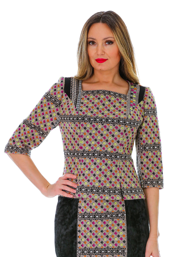 Bluza voal brodat M-53
